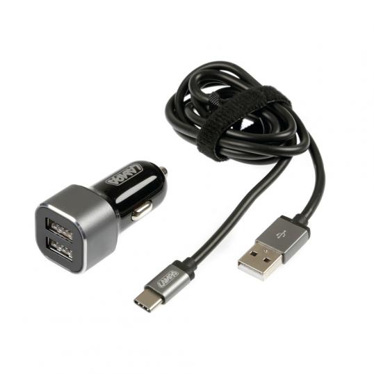 Kit 2 en 1 USB Type-C - Fast Charge - 12/24V